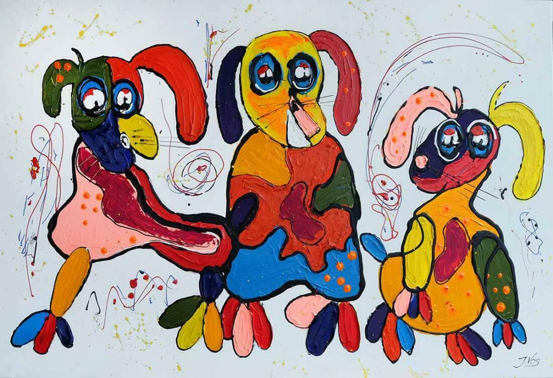 Honden schilderij