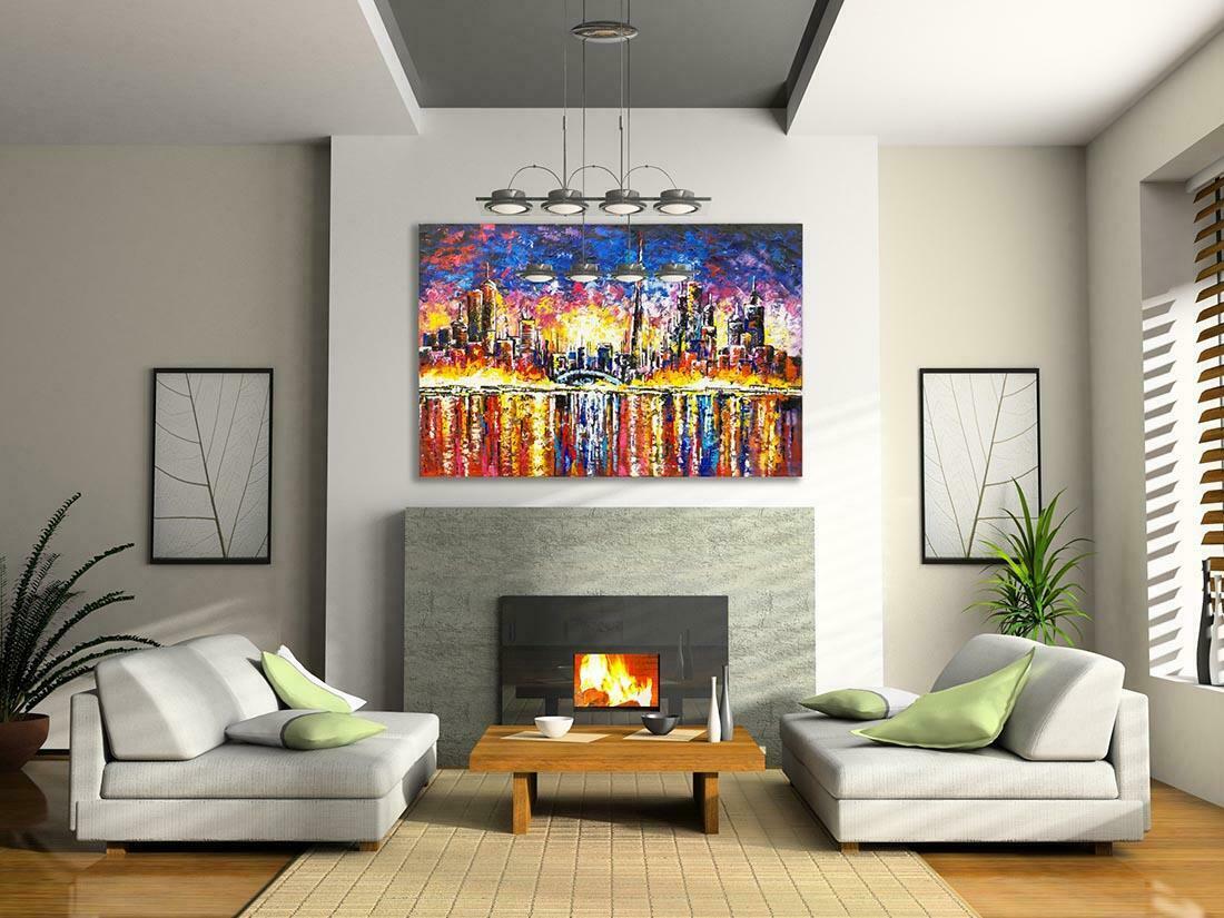 Skyline schilderij Nightfall - Interieur
